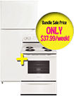 18 cu.ft. Refrigerator with <br>Electric Range, White