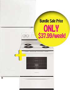 18 cu.ft. Refrigerator with <br>Electric Range, White