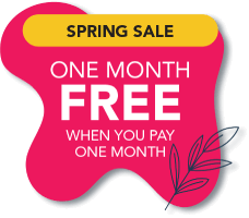 One month free when you pay one month