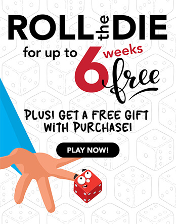 Roll the die for up to 6 weeks free
