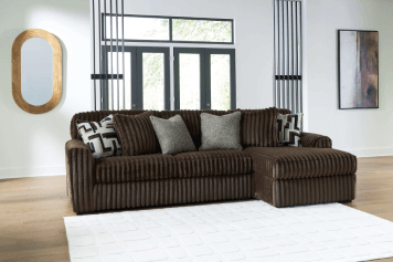Midnight Madness Chocolate 2pc Sectional 