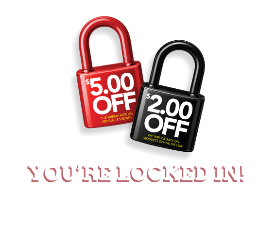 You&rsquo;re Locked in! Check your email for your coupons and we'll see you in stores for our Customer Appreciation event April 3rd - April 4th!