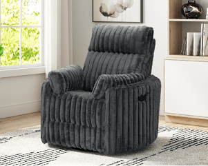 Mondo Avenida Gunmetal Swivel/Glider Recliner