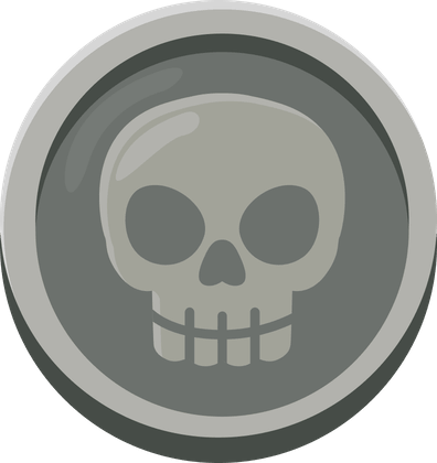 Silver skull coin