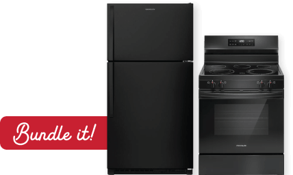 Bundle it! Black refrigerator and electric range