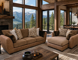 Simmons Toscana Toffee Sofa/Chaise